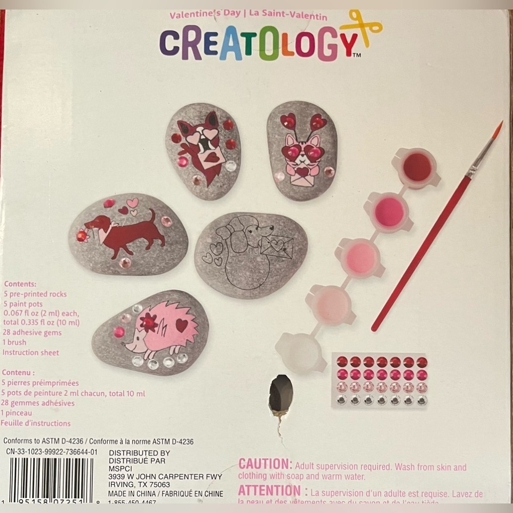 NWT Creatology rock art set Valentine’s Day theme - Picture 4 of 6
